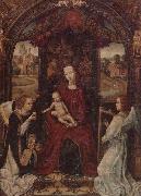 unknow artist The madonna and child enthroned,attended by angels playing musical instruments Sweden oil painting artist